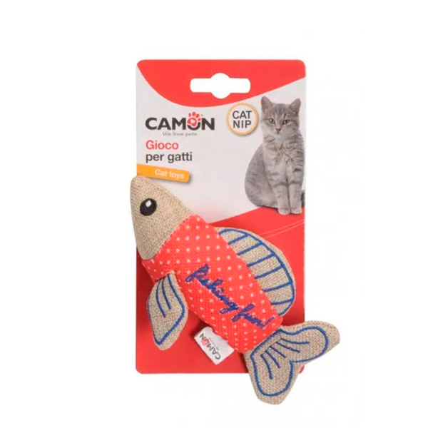 Игрушка Camon "Рыбка маленькая", красная, для кошек.