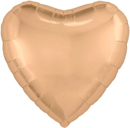 Шар (19''/48 см) Сердце, Персиковый пух