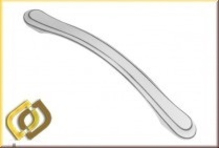 Ручка-скоба 128мм Белый+Хром 7419 DV