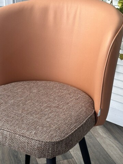 Стул МОНЕ MELANGE 290 рогожка / ENZO 210 экокожа / Черный каркас M-City