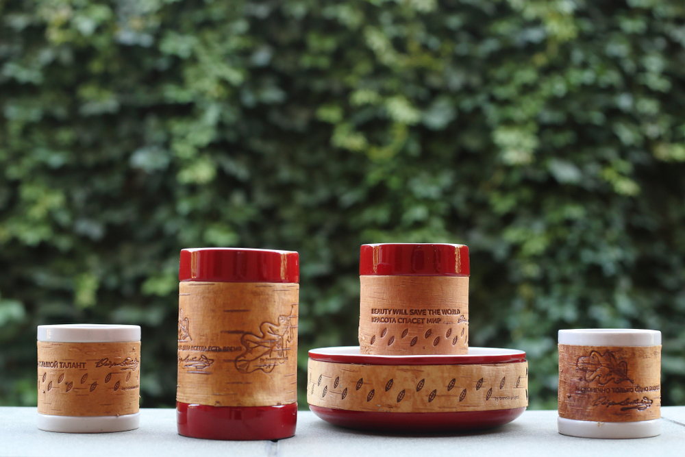 Малая фарфоровая пиала или миска для завтрака с берестой. Коллекция Достоевская или Старорусская