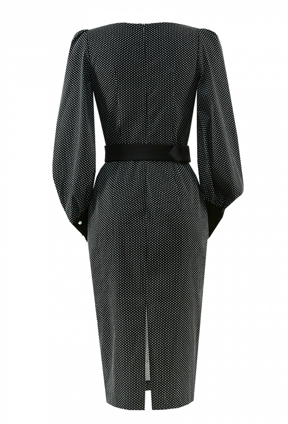 Хлопковое платье-футляр в мелкий горох 10-02-20 SS