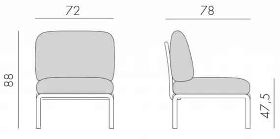 Центральный модуль Komodo Elemento Centrale, зеленый