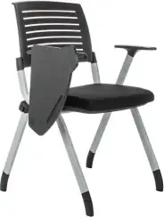 Стул Бюрократ X-Click-PP черный со стол. на ножках металл серый