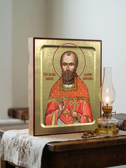 Икона Михаила Союзова, священноисповедника на дереве: 125 х 160 (Синопсисъ)