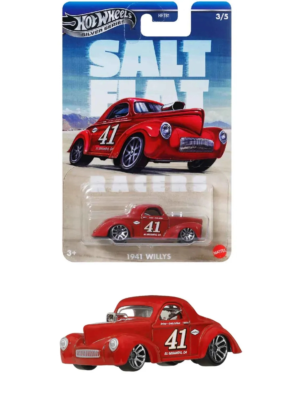 Машинка Хот Вилс Silver Series 1941 Willys HRT81 JBY83