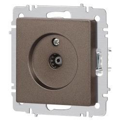 Розетка Intro Accent 6-301-08 TV одиночная, IP20, СУ, бронза