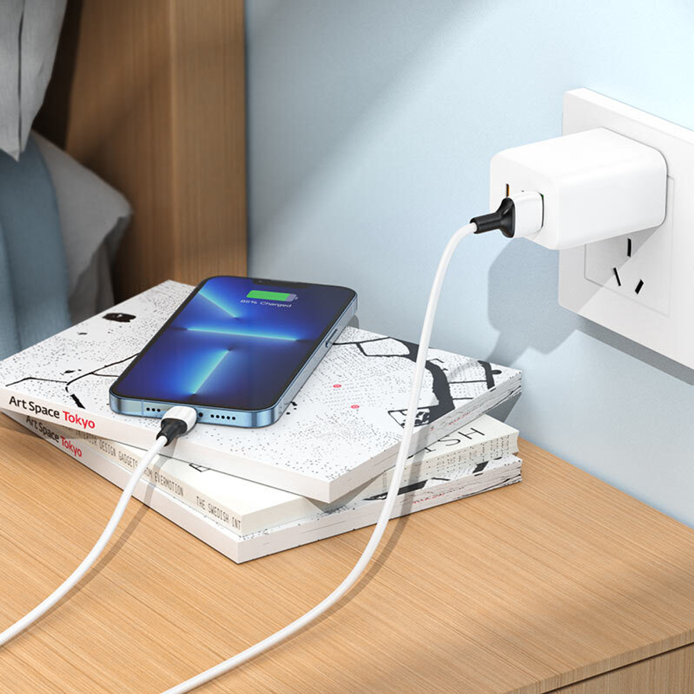 Кабель USB - Lightning BOROFONE BX84 (белый) 1м