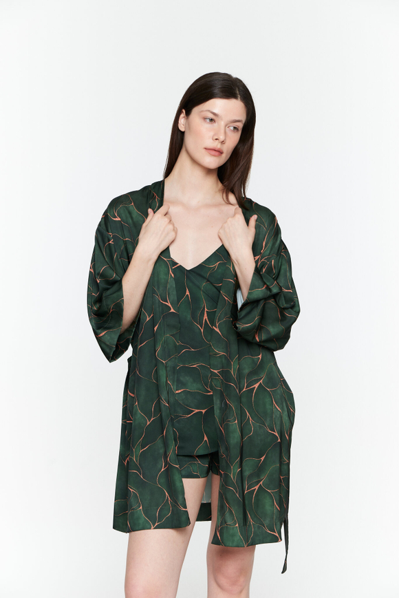 Шелковый топ тропики