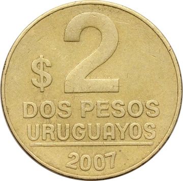 2 песо 2007 Уругвай