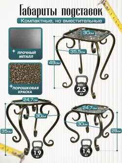 Комплект подставок для цветов Ника-17