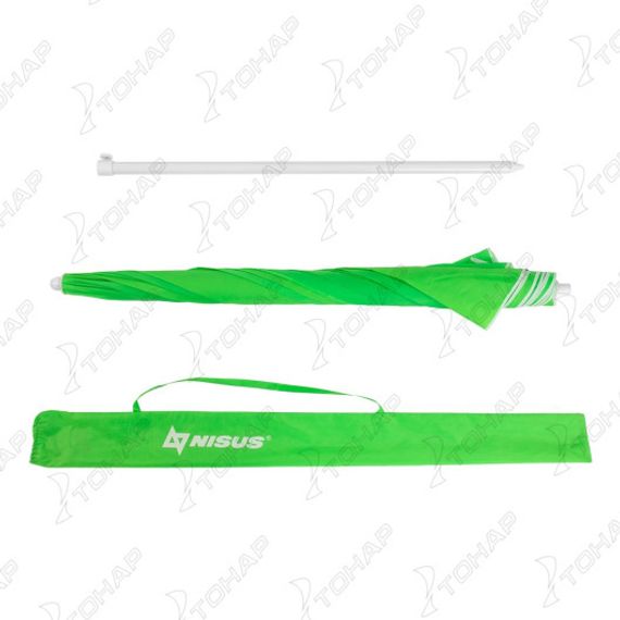 Зонт пляжный d 2,4м прямой зеленый (28/32/210D) NA-240-G NISUS