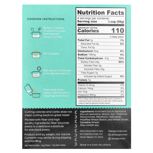 Fiber Gourmet, Light Elbows, 227 г (8 унций)