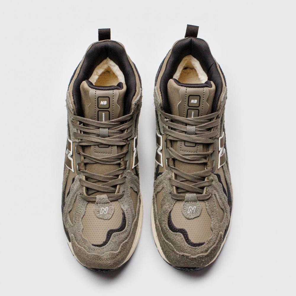 кроссовки New Balance 1906D Mid Olive / White Suede Winter