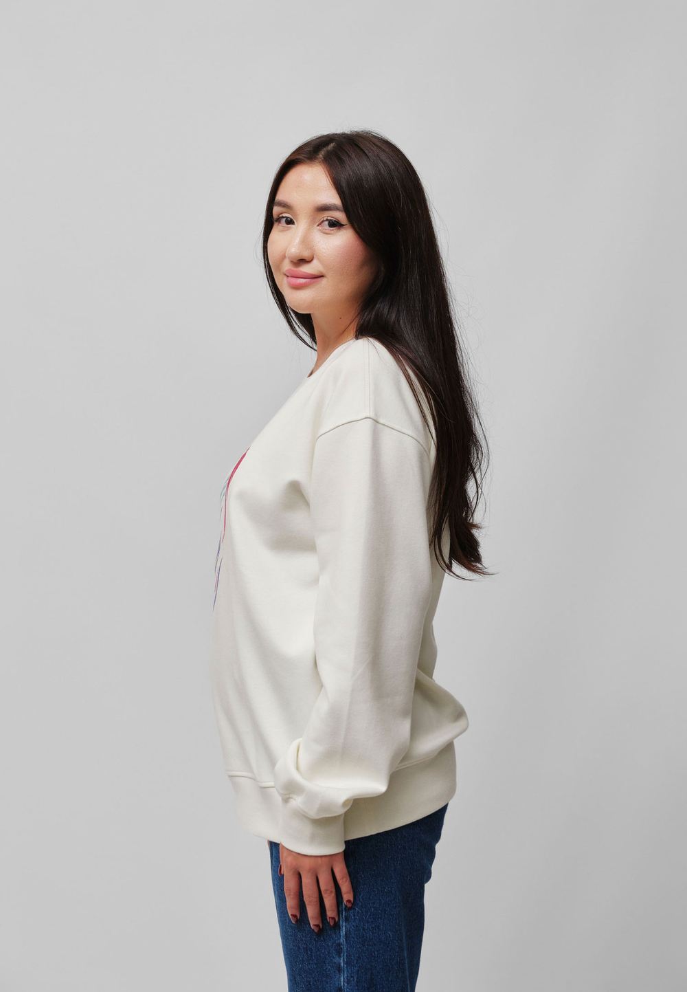 Свитшот QARLYGASH&QYZGALDAQ MILKY WHITE