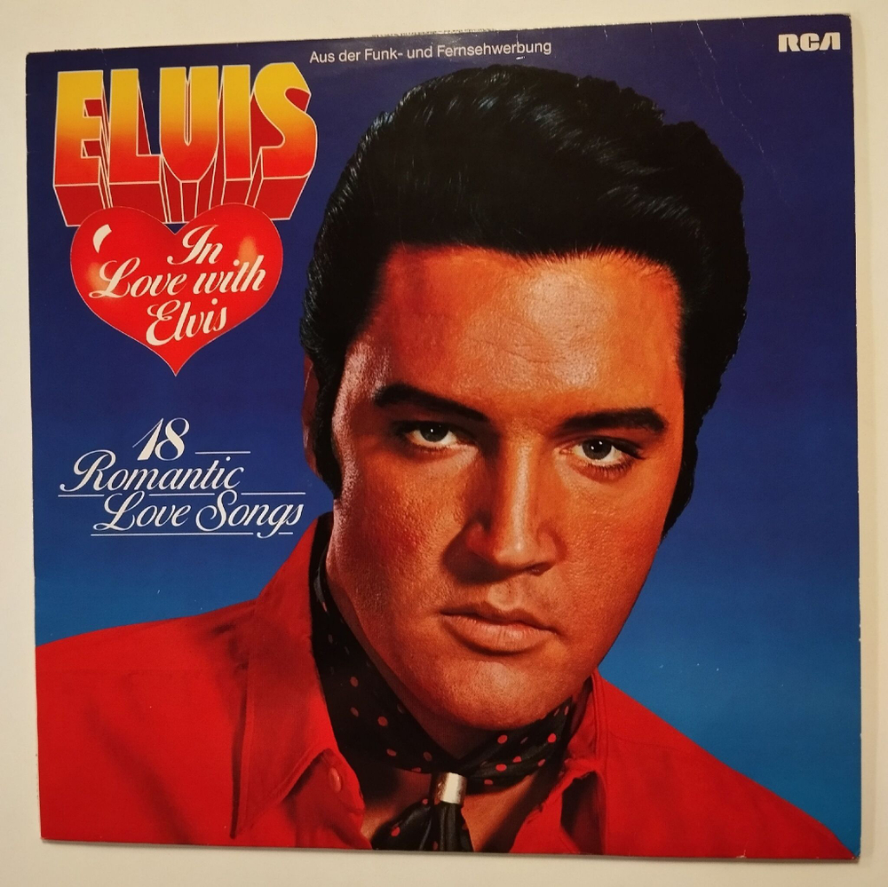 Винтажная виниловая пластинка LP Elvis Presley In Love With Elvis. 18 Romantic Love Songs (Germany 1982)