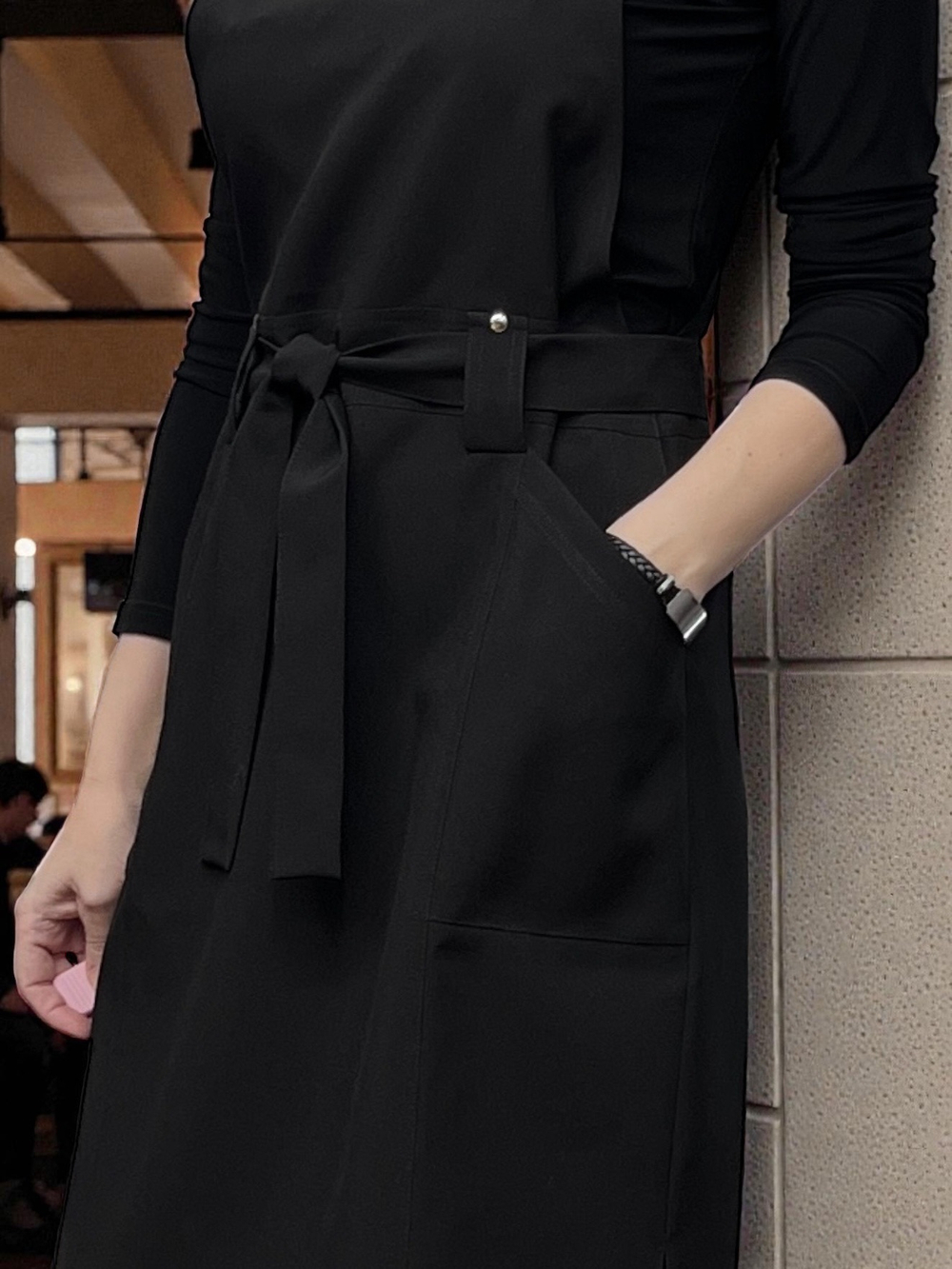 Сарафан из костюмной ткани для парикмахера 