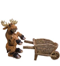 GG-4734-MF Фигура-кашпо «Садовник Лось» (Sealmark)