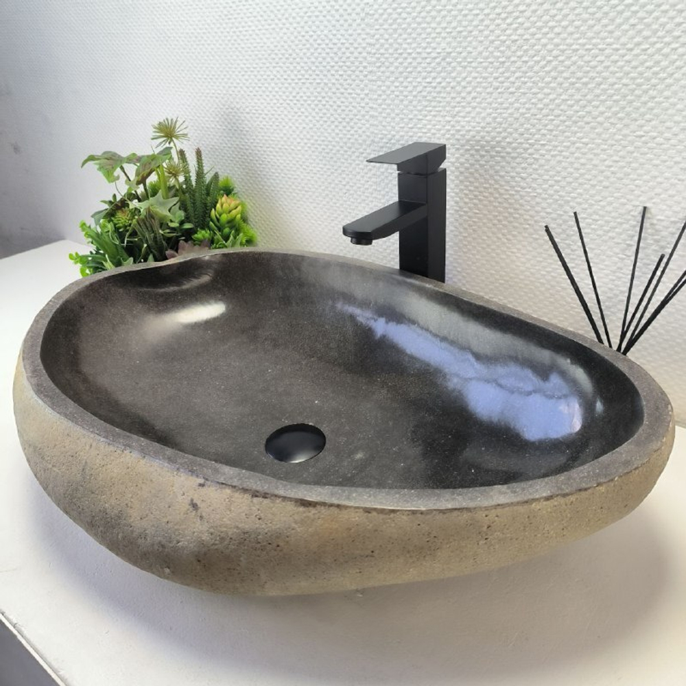 Раковина из речного камня RS-63501 (70*46*16) 0124