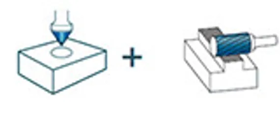 Комбинированная борфреза Karnasch конус 90° + конус 90°