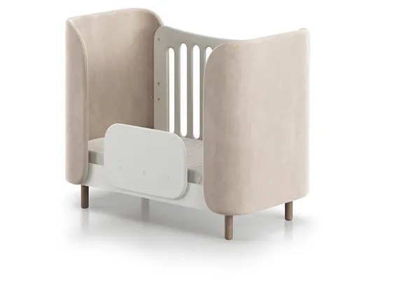 Кроватка KIDI Soft mini cпальное место 60*120 см (бежевый)