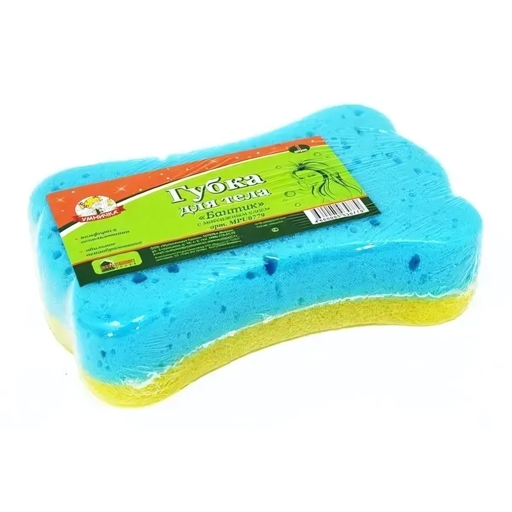 Губка д/тела Умничка Бантик с массаж.слоем