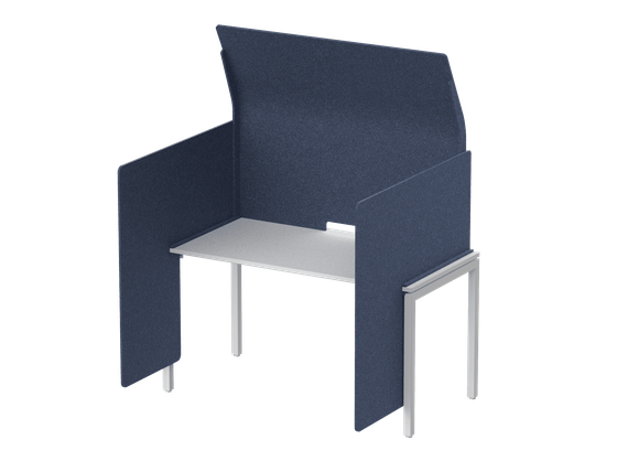 Кабина с высоким экраном-парусом и низкими боковыми стенками-ширмами 135х112х163