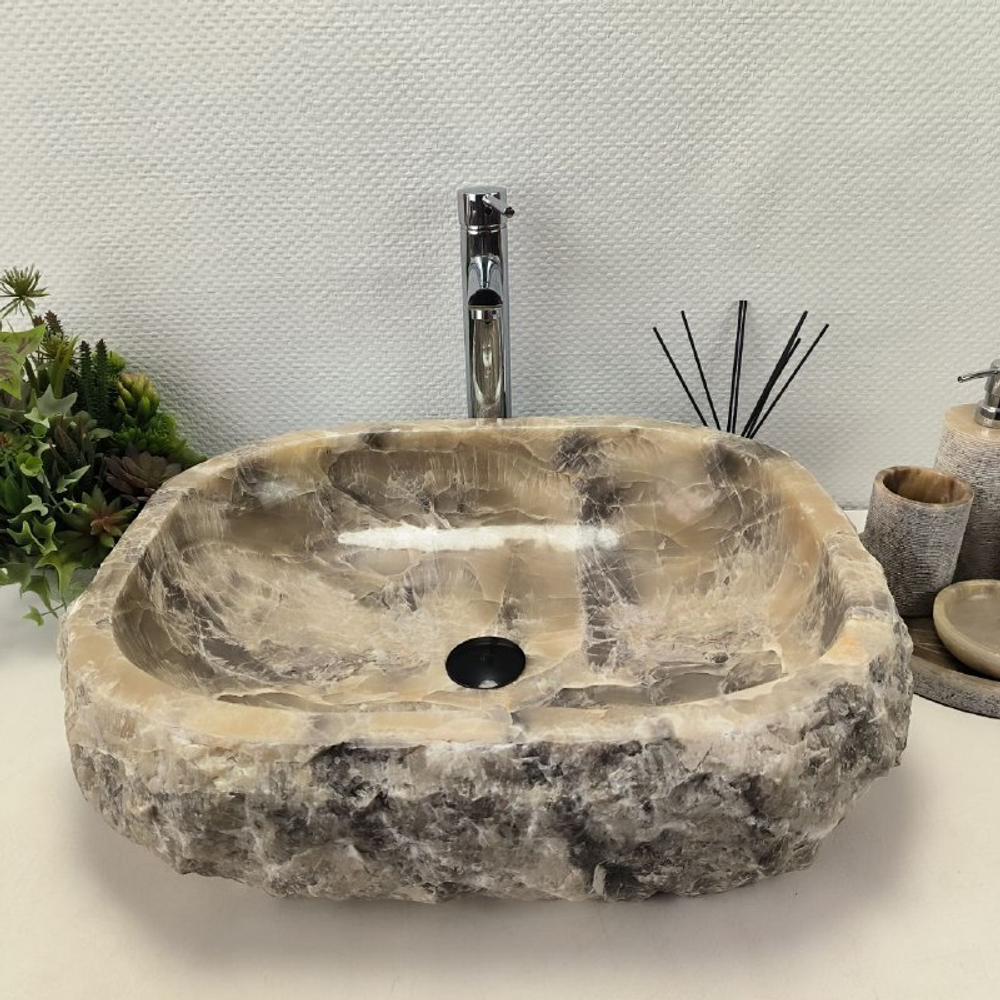 Раковина из оникса Erozy Grey EO-62176 59*48*15 0094