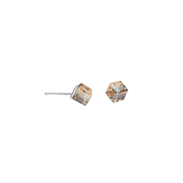 Серьги-пусеты Fiore Luna Crystal Golden Shadow SWE1127/1 CGS S