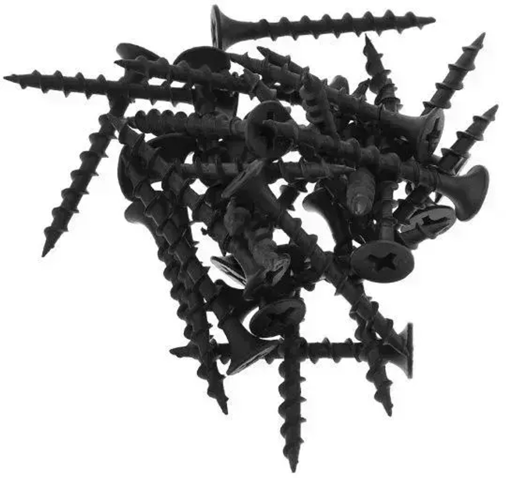 Саморез универсальный черный для дерева и гипсокартона 3,5х32 50шт