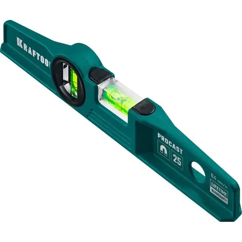 Магнитный литой уровень KRAFTOOL Procast 250 мм 34717-025