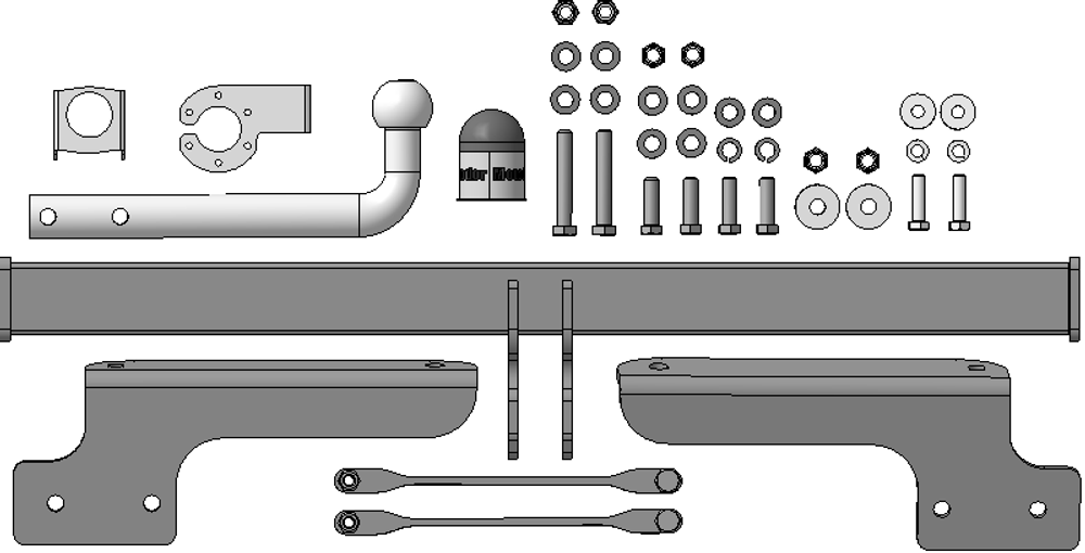 Фаркоп с эл-кой Smart для Haval F7, F7x 2019-2024 (оцинкованный шар)(паспорт и сертификат в комплекте) 93110-A.Motodor