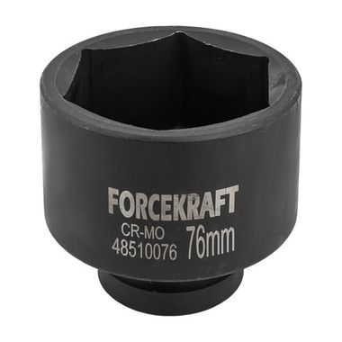 Головка ударная глубокая 1'', 76мм (6гр) FORCEKRAFT FK-48510076