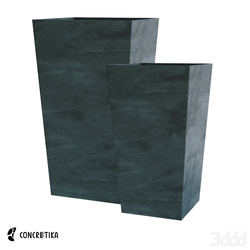Кашпо CONIC OCEAN GREEN 40 x 40 x 70