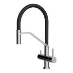 Смеситель Akeno-LG-BL латунь/светлое золото/черный