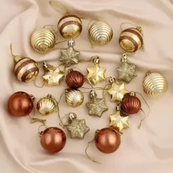 Набор украшений пластик Серпантин кофейный, 21 шт., Зимнее Волшебство (2122890)