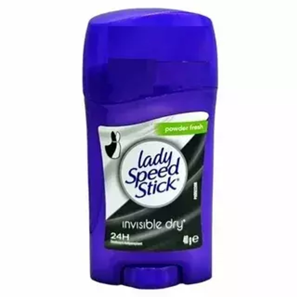 LADY SPEED STICK Део-стик 65гр POWDER FRESH INVISIBLE DRY/СВЕЖАЯ ПУДРА НЕВИДИМАЯ СУХОСТЬ*6*12 eng