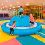 Надувное оборудование «Надувной живот» 6*6*1,7 м, серо-голубой