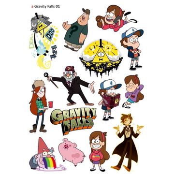 Наклейка А5 c Gravity falls 01 (Гравити фоллс 01)