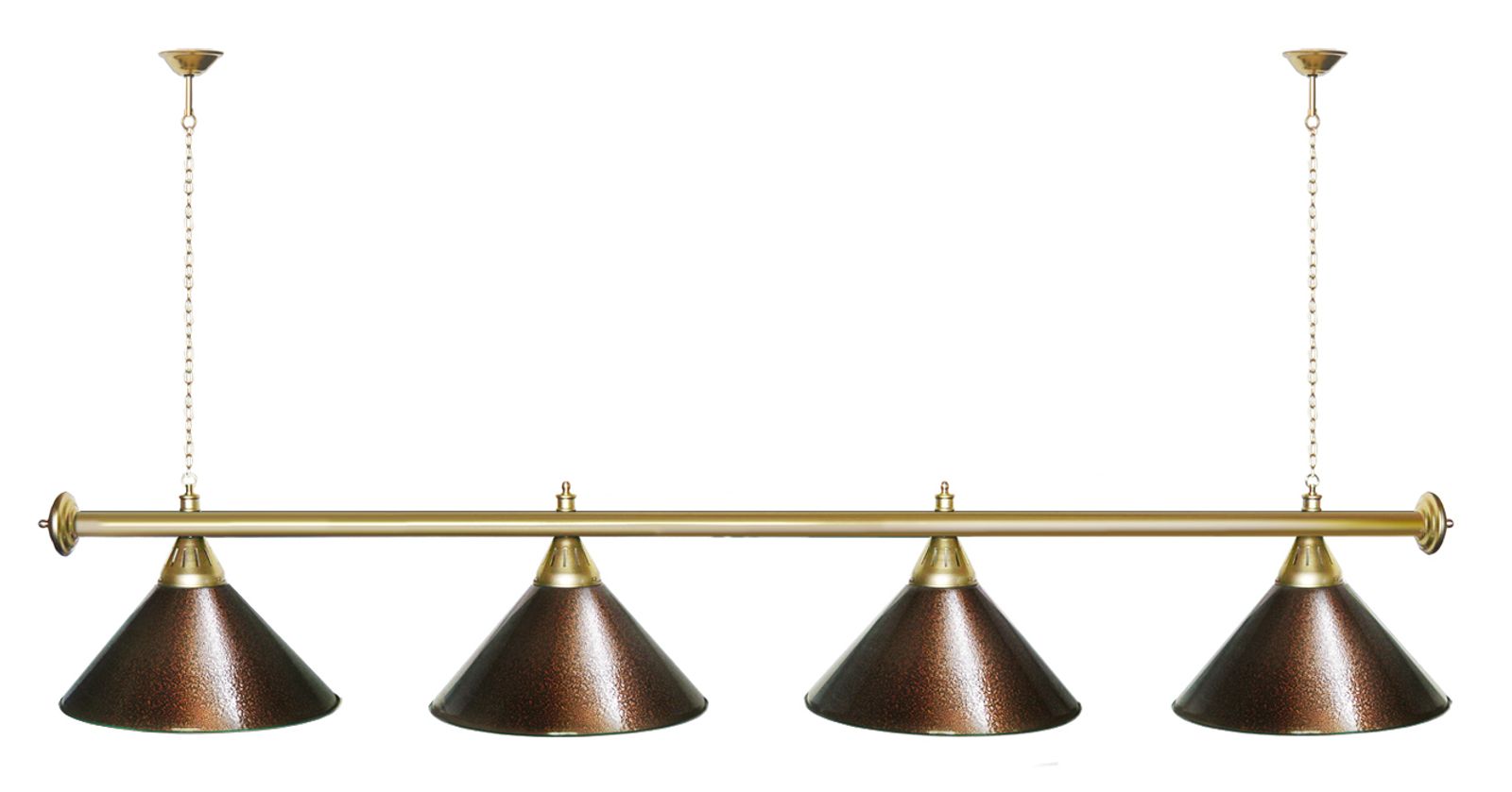 Лампа STARTBILLIARDS 4 пл. (плафоны зеленые,штанга золотая,фурнитура золото) фото №46