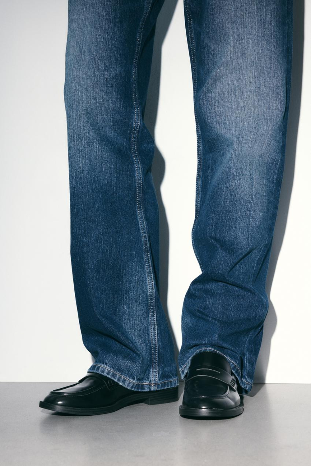 ZARA ТУФЛИ-МОКАСИНЫ, ЧЕРНЫЙ