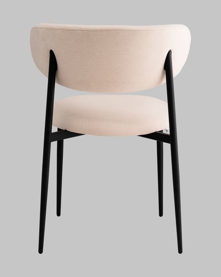 Стул Kirbi велюр молочный