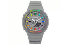 CASIO Men Liquid Crystal/Analog Dual Display Series Gray Watch GA-2100-1AERD