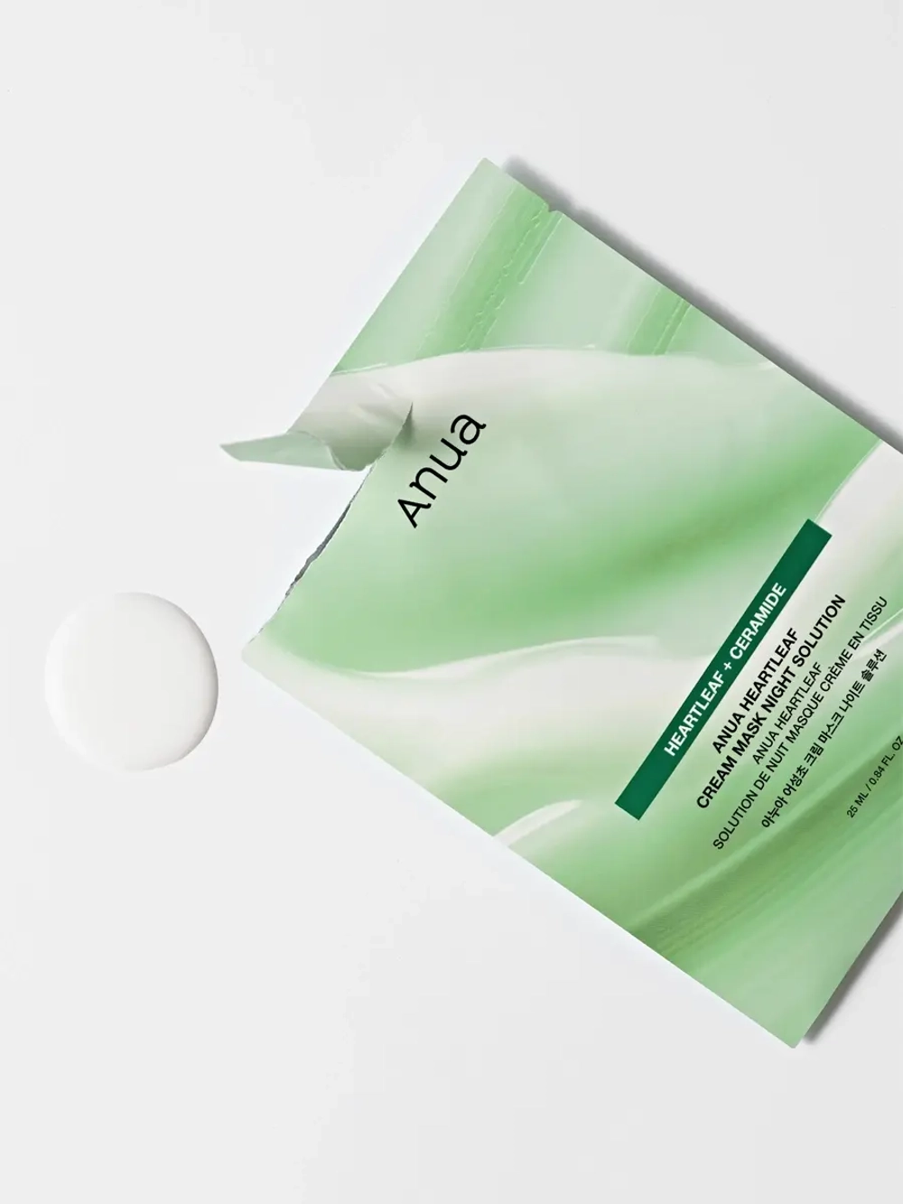 Anua Барьерная тканевая крем-маска с экстрактом хауттюйнии Heartleaf Cream Mask Night Solution 25 мл