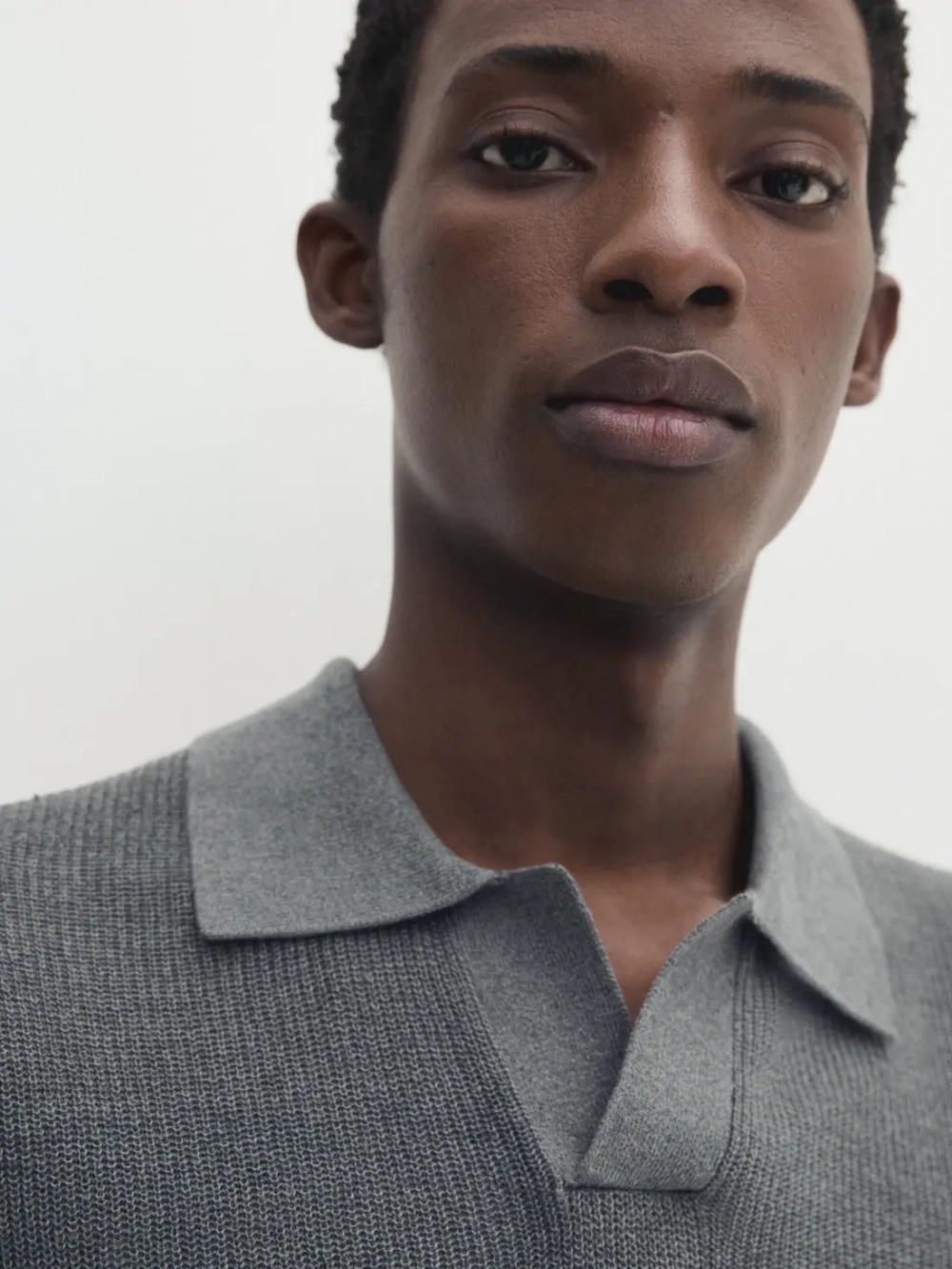 Massimo Dutti Футболка-поло  из хлопка и льна, аквамарин