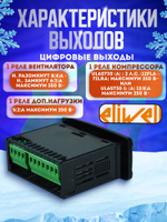 Контроллер EWPlus 974 с 2 датчиками NTC, 3 реле управления