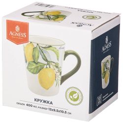 КРУЖКА AGNESS "ЛЕМОН ТРИ" 400 МЛ (КОР=36ШТ.)