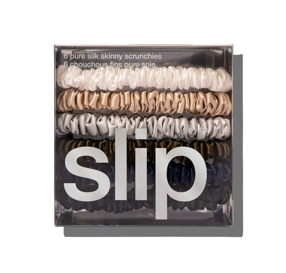 Набор узких резинок для волос из 100% шелка Slip Silk WILDFLOWER