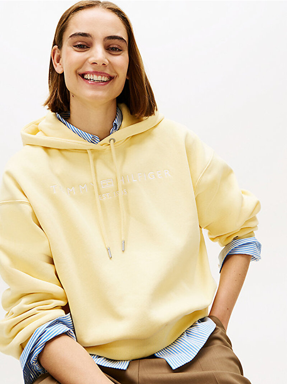 Свитшот с логотипом Women Corp в современном стиле - TOMMY HILFIGER