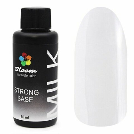 База Bloom Strong MILK жесткая 50мл (белая полупрозрачная) (без кисти)